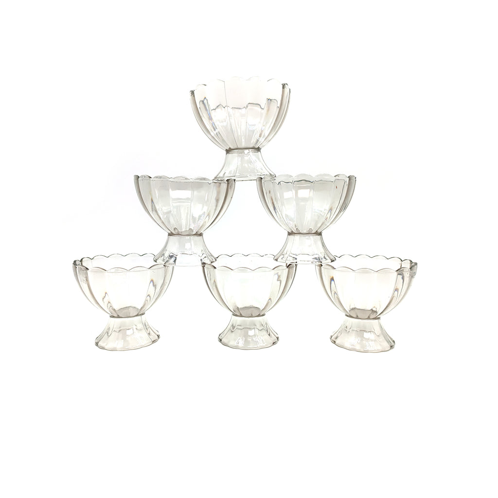 
"Fruit bowl and dessert bowl set of six for serving salads and ice cream"

