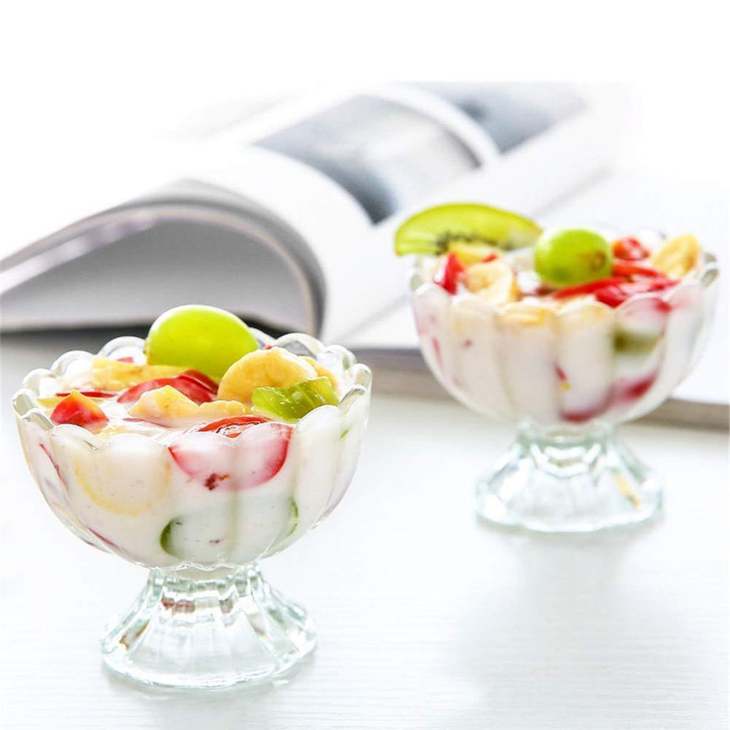 serving bowls for ice cream, salad, and fruit"