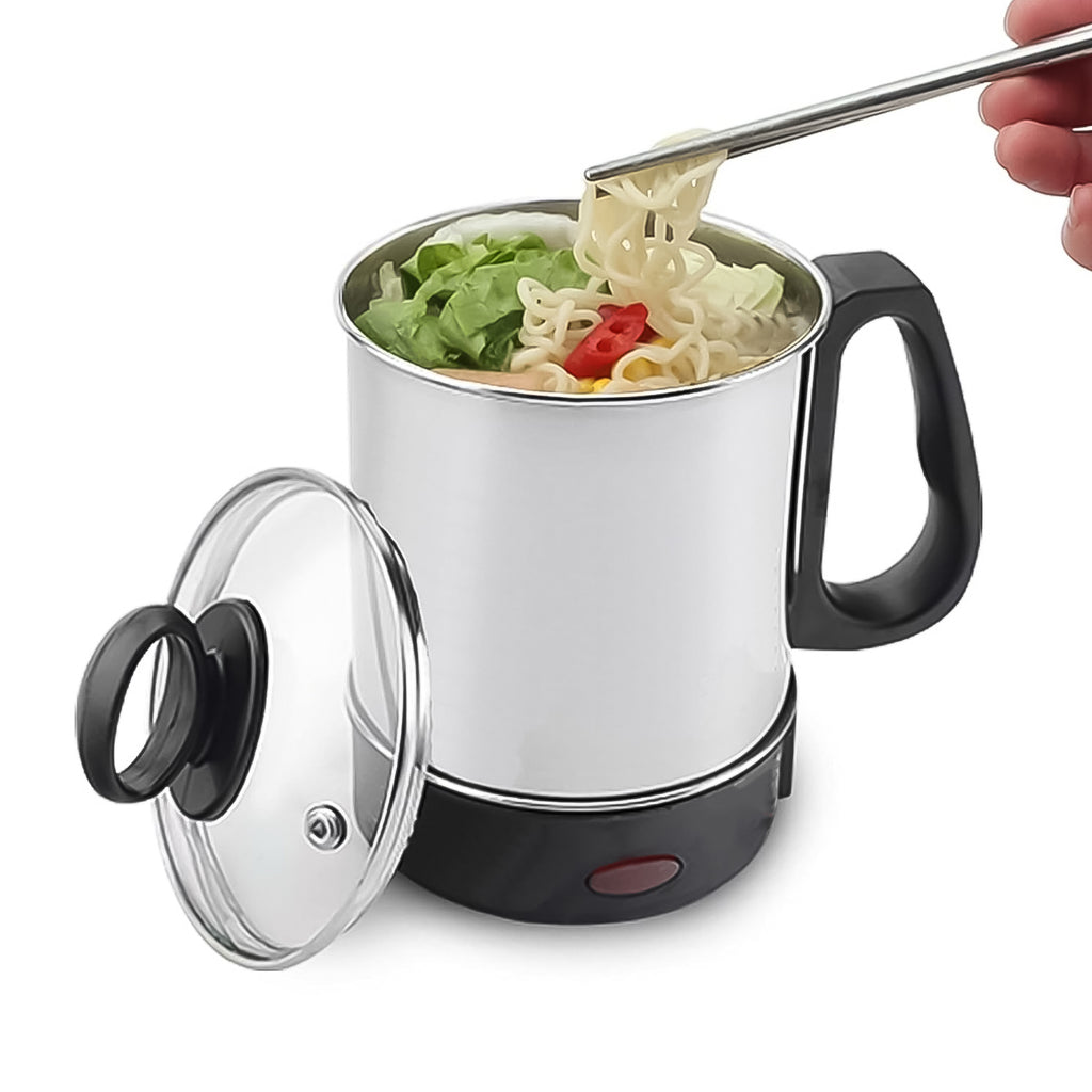 Durable stainless steel soup pot with lid, suitable for everyday cooking and compact spaces

