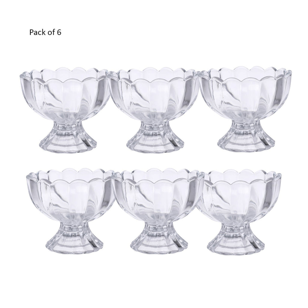 6-piece serving bowls ideal for desserts, ice cream, and fruits"